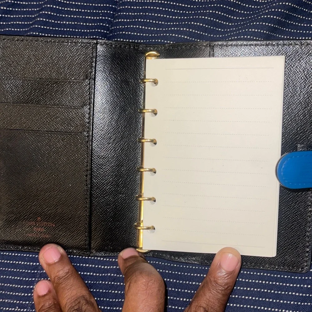 Authentic Vintage Epi Louis Vuitton PM Vibrant Blue Textured Agenda 6 Rings - Picture 5 of 12